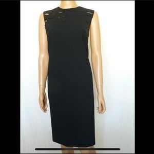 HUGO BOSS stretch wool Derama sheath work dress 12